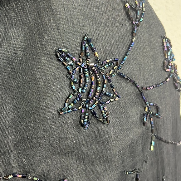 JMD New York silk lining short sleeve dress Zip back sequin detail size MP - Picture 3 of 8